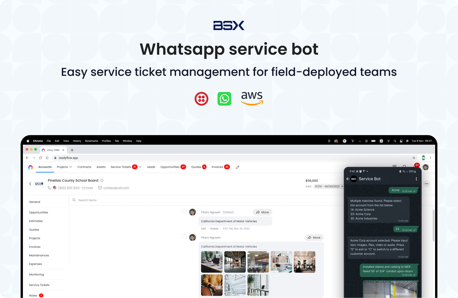 Whatsapp service chat bot